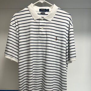Ralph Lauren Navy and White Striped Polo
